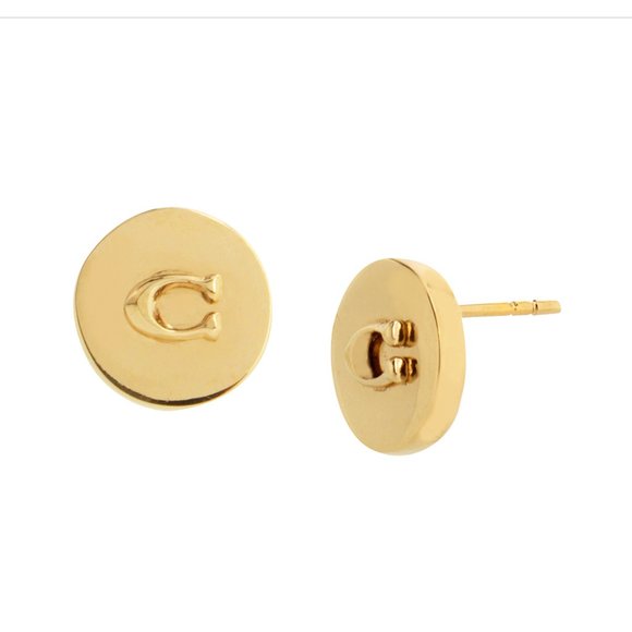 Coach Jewelry - Coach Signature C Disc Stud Earrings